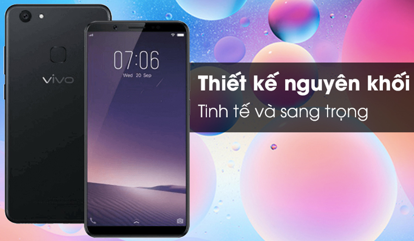 Vivo V7 đen thiết kế sang trọng