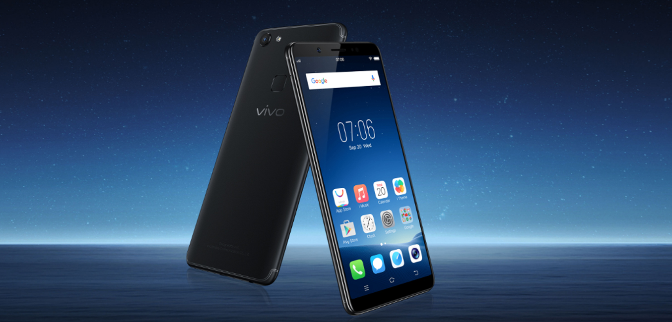 Điện thoại di động Vivo V7 Plus Đen kiểu dáng thời trang
