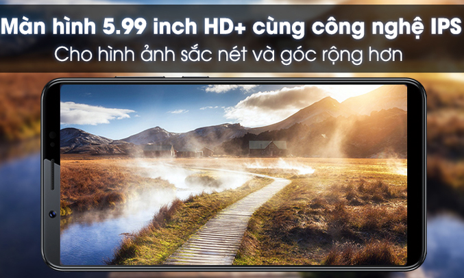 Điện thoại di động Vivo V7 Plus Đen cho hình ảnh sắc nét