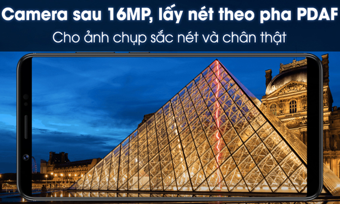 Điện thoại di động Vivo V7 Plus Đen camera tuyệt vời