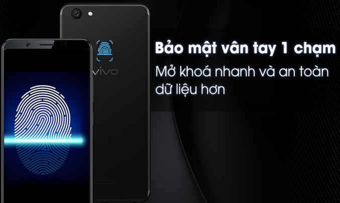 Điện thoại di động Vivo V7 Plus Đen cảm biến vân tay nhạy