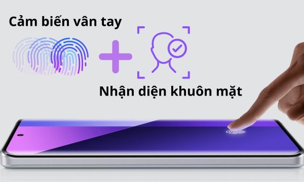 Điện thoại Xiaomi Redmi Note 13 Pro Plus 5G có cảm biến vân tay