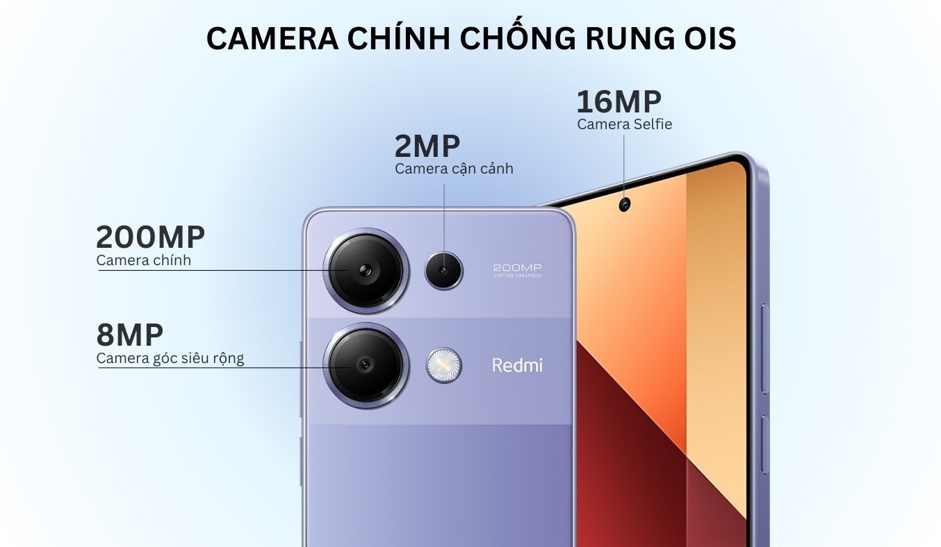 Điện thoại Xiaomi Redmi Note 13 Pro 4G nhiều công nghệ tiên tiến