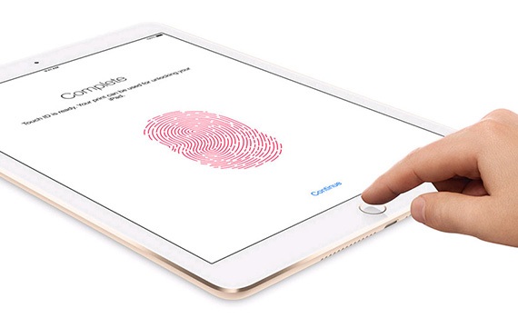 Pad Air 2 Wifi Cellular 64GB an to&agrave;n với bảo mật bằng cảm biến dấu v&acirc;n tay