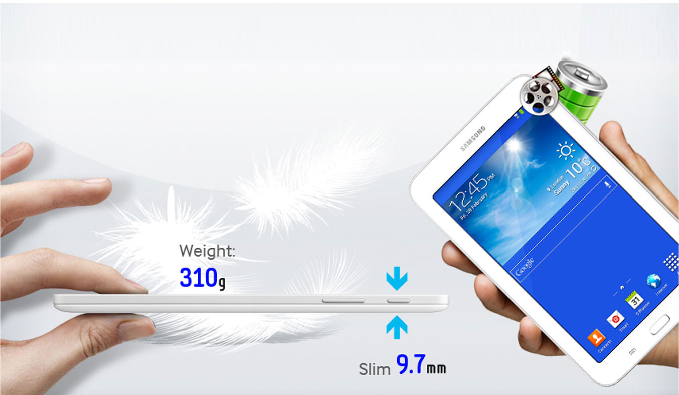 Máy tính bảng Samsung Galaxy Tab 3 hiển thị sắc nét