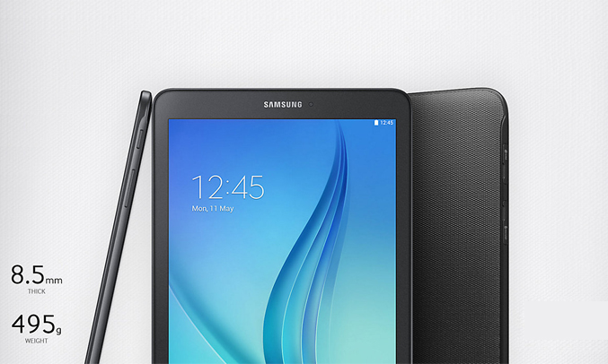 Máy tính bảng Samsung Galaxy Tab E thiết kế thời trang
