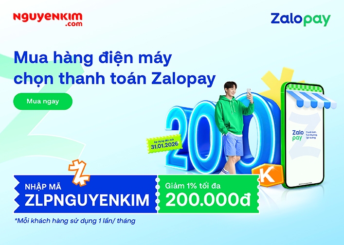 Giảm đến 1% tối đa 200.000đ khi thanh toán qua Zalopay