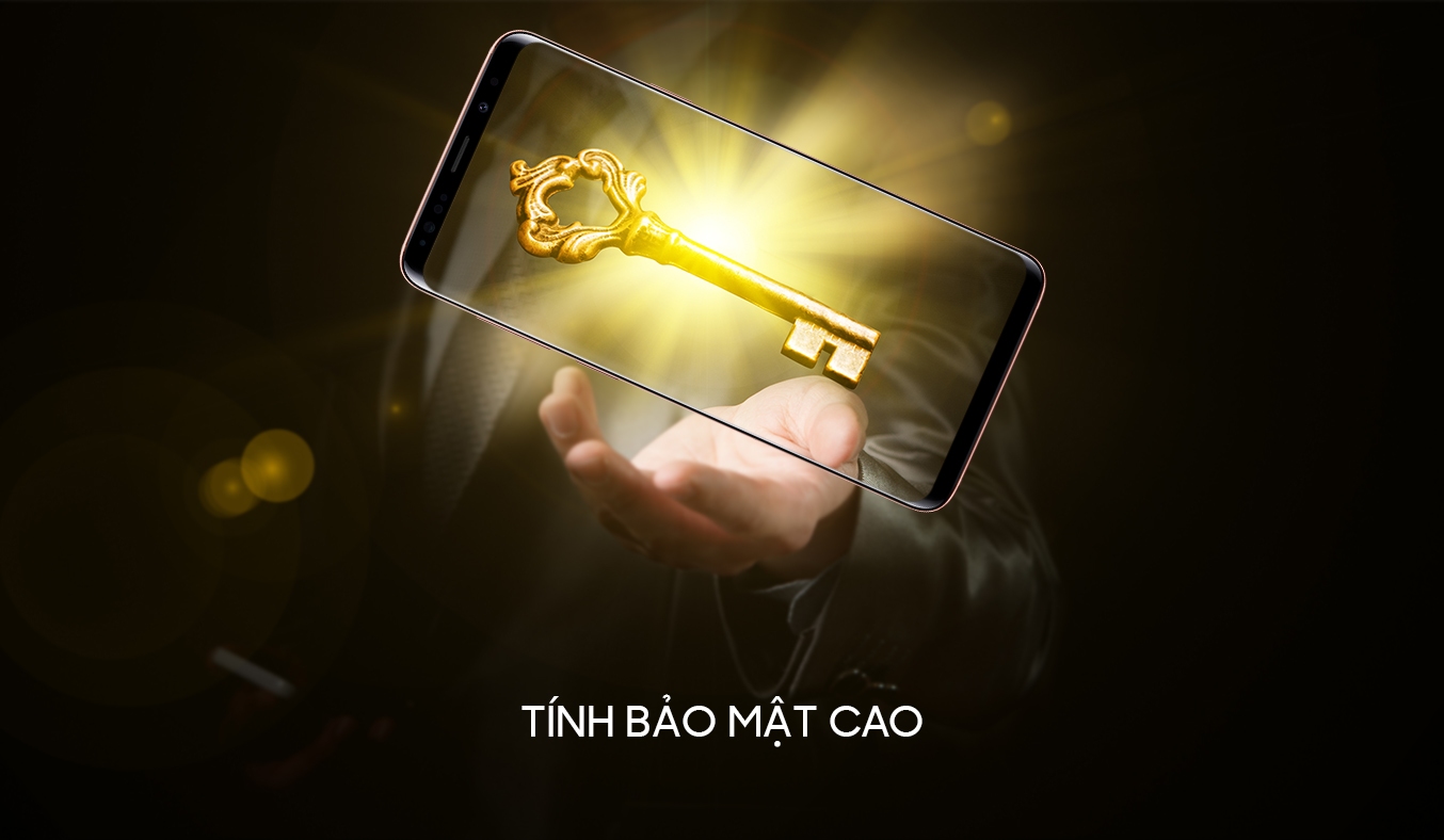 Samsung Galaxy S9 Plus vàng khả năng bảo mật cao