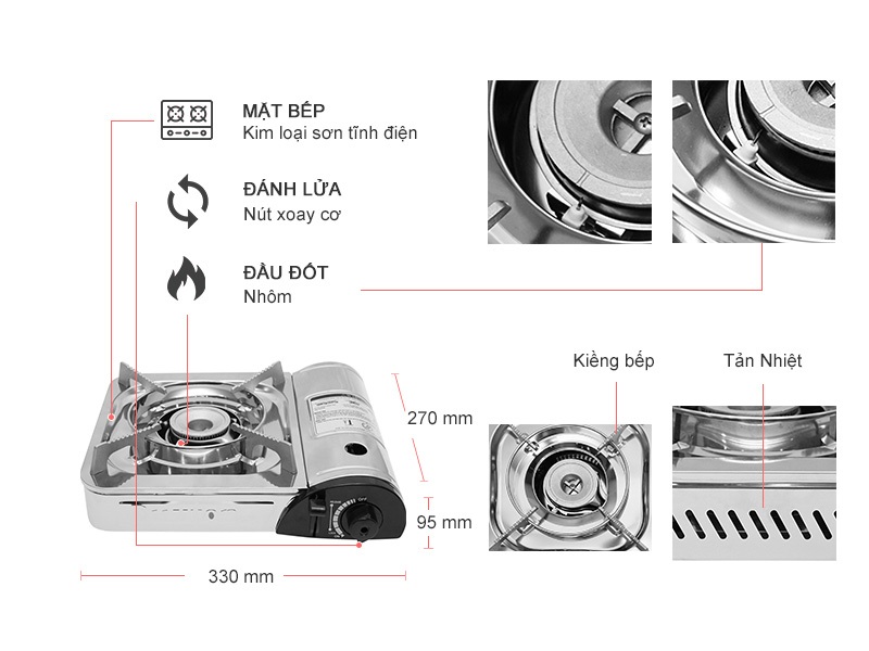 Bếp gas du lịch Duxton DG-220