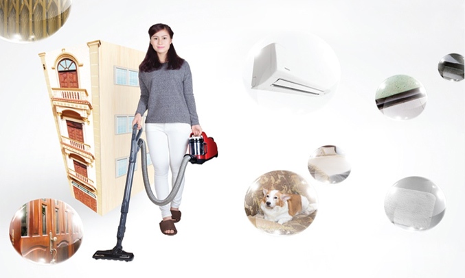 Máy hút bụi Toshiba VC-GC33CPV dễ di chuyển