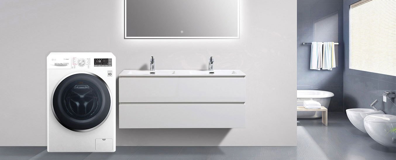 Máy giặt LG Inverter 9 kg FC1409S2W hiện đại, nâng tầm không gian sống