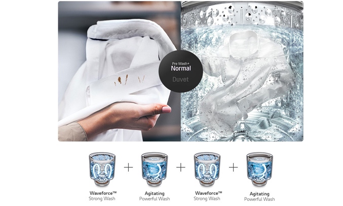 Máy giặt LG Inverter 22 kg TH2722SSAK Tự động giặt trước