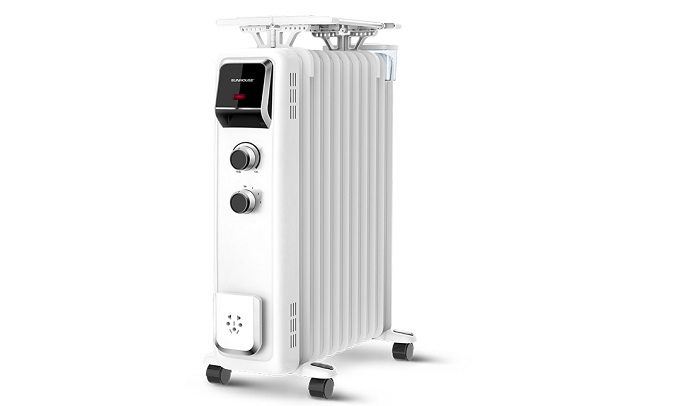 Máy sưởi dầu Sunhouse 13 lá SHD7084 - Giá treo quần áo và sấy đồ hiệu quả