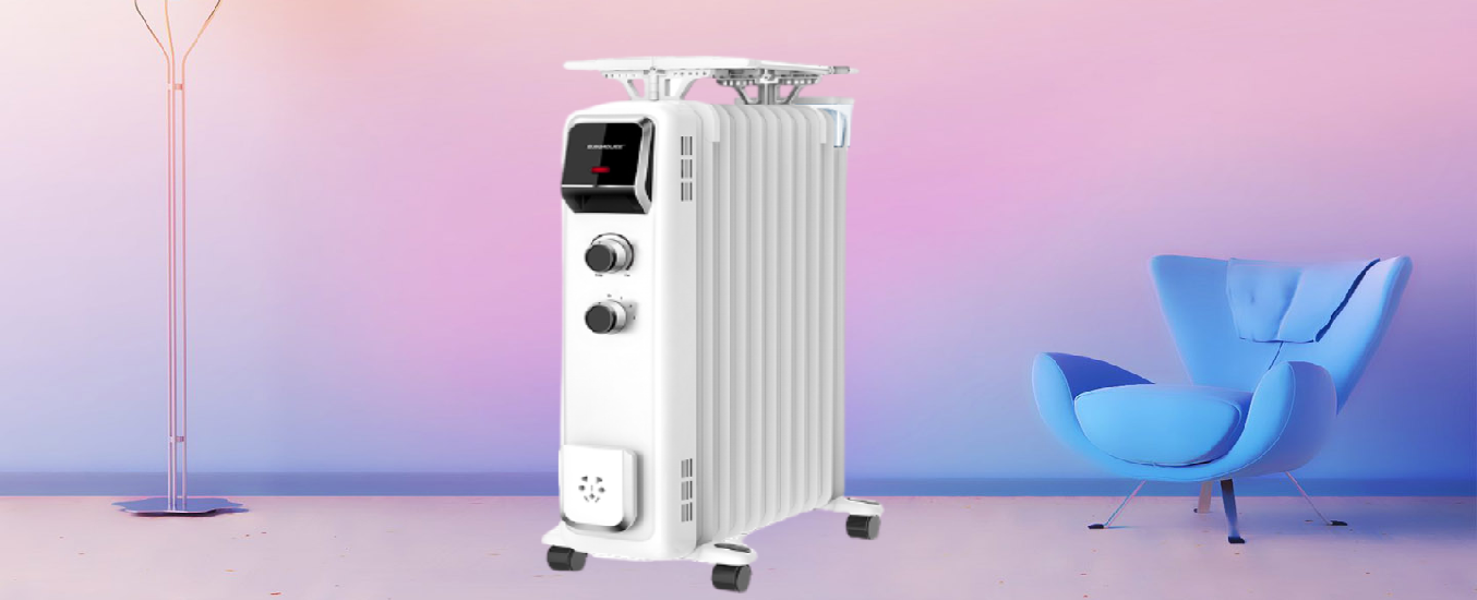 Máy sưởi dầu Sunhouse 13 lá SHD7084 - Thiết kế sang trọng, hiện, màu sắc trẻ trung phù hợp với nhiều không gian nội thất