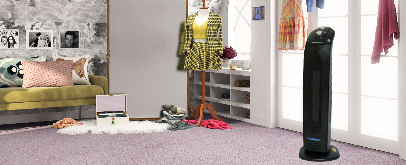 Sưởi điện Ceramic Sunhouse SHD7071 - Thiết kế sang trọng, nhỏ gọn, phù hợp đặt ở mọi nơi