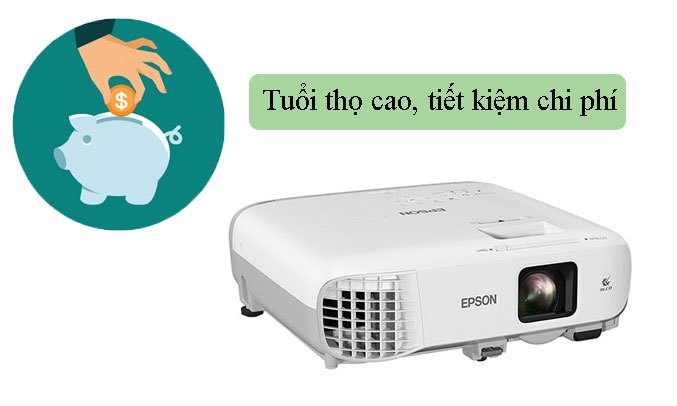 Máy chiếu Epson EB-970 Tuổi thọ cao, tiết kiệm chi phí