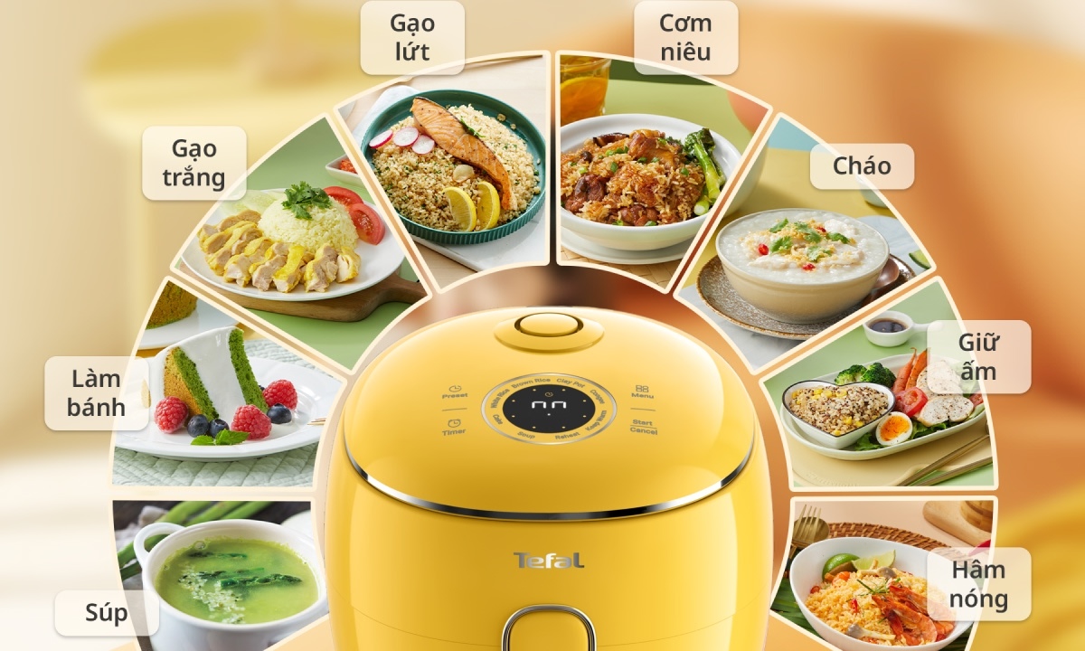 Nồi cơm điện tử mini Tefal 0.7 lít RK535