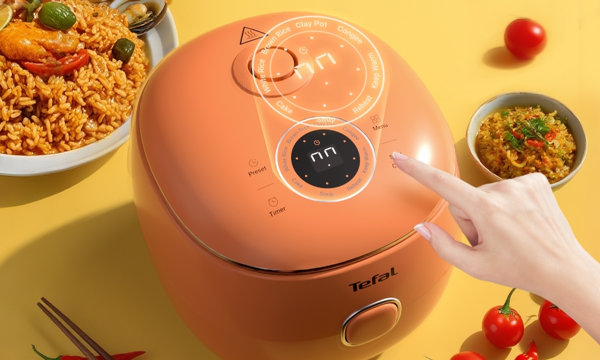 Nồi cơm điện tử mini Tefal 0.7 lít RK535