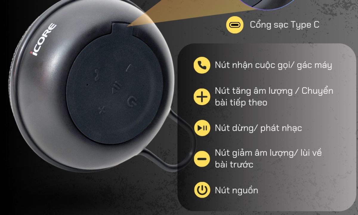 Pin 300mAh cho thời gian sử dụng 2–3 giờ Loa sử dụng pin lithium-ion 300mAh, hỗ trợ sạc và nghe nhạc trong khoảng 2–3 giờ, phù hợp cho nhu cầu giải trí ngắn hoặc mang theo khi di chuyển.