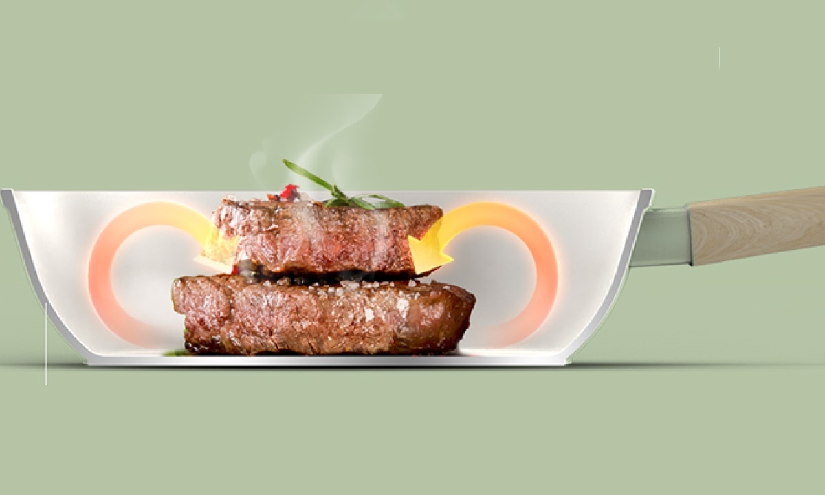 Chảo phủ sứ Nano đáy từ Sunhouse Healthy 20 cm SHG20MT1