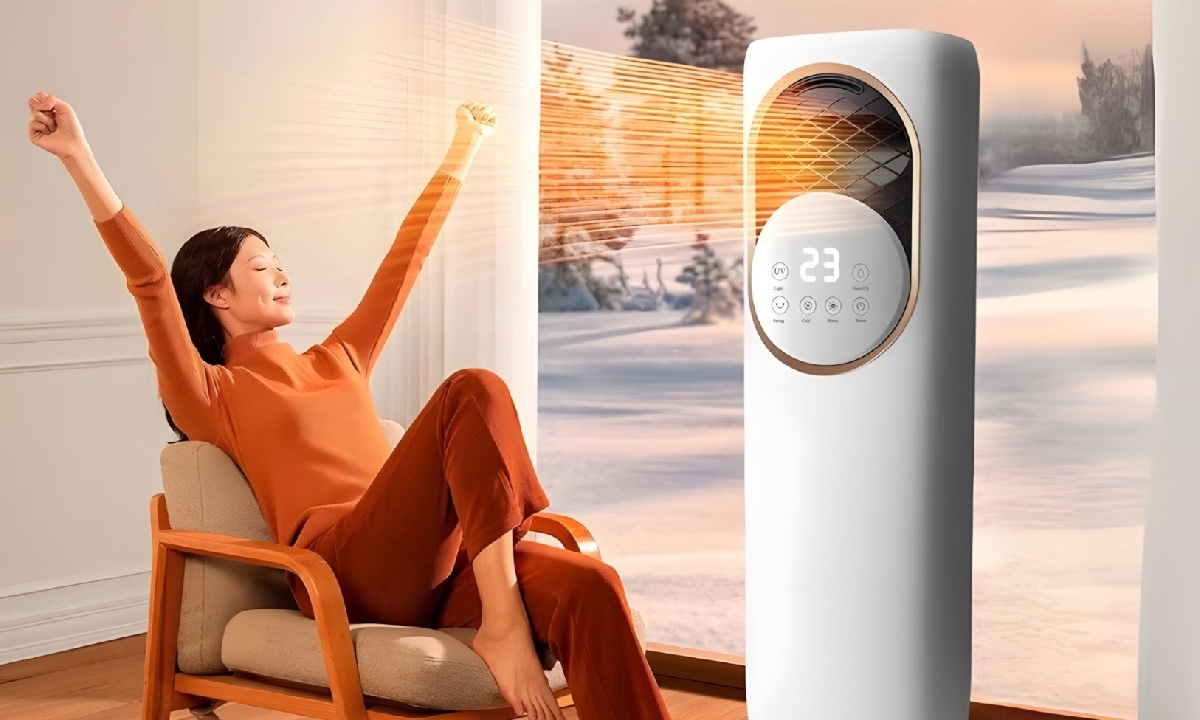 Quạt làm mát sưởi ấm và tạo ẩm 4 mùa Fujihome AC01-W/Y