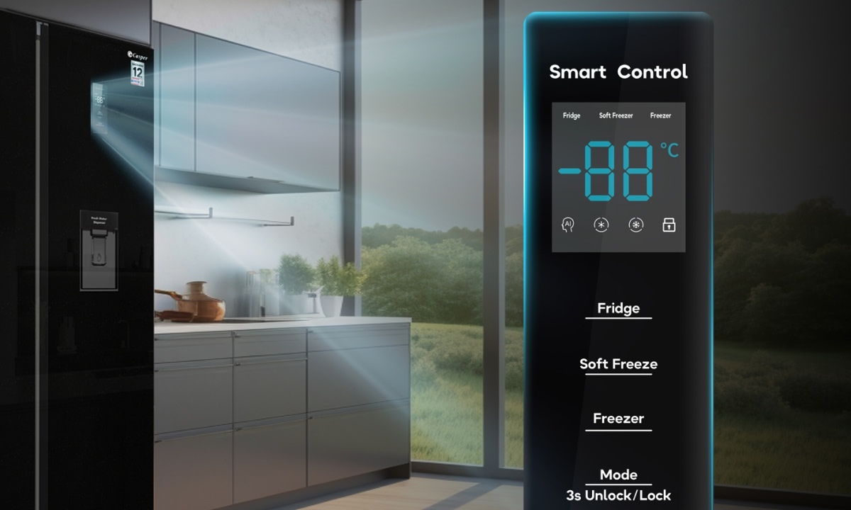 Màn hình LED điều khiển hiện đại, dễ thao tác Tủ lạnh Sharp Inverter 323 lít SJ-BF330V-DG được trang bị màn hình LED cảm ứng bên ngoài giúp quan sát và điều chỉnh cài đặt dễ dàng mà không cần mở cửa tủ. Ngoài ra, tính năng khóa bảng điều khiển giúp đảm bảo an toàn, đặc biệt với gia đình có trẻ nhỏ.