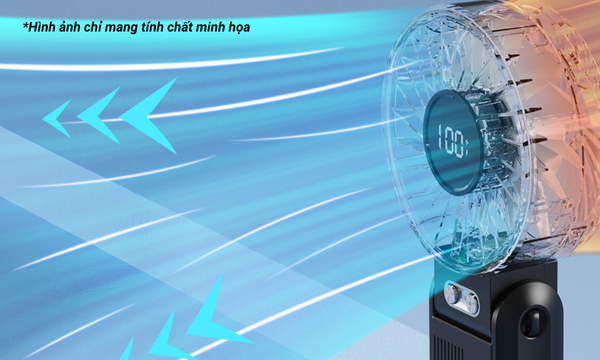 Tốc độ gió cực đại 9m/s mạnh mẽ Với tốc độ gió cực đại lên đến 9m/s, quạt cầm tay mang lại luồng gió mát tức thì, giúp làm dịu không khí nhanh chóng ngay cả trong những ngày nắng nóng oi bức.