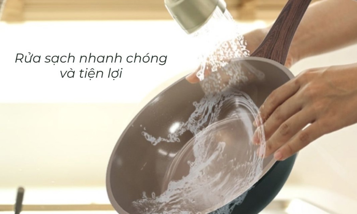 Chảo phủ sứ Nano đáy từ Sunhouse Healthy 20 cm SHG20MT1