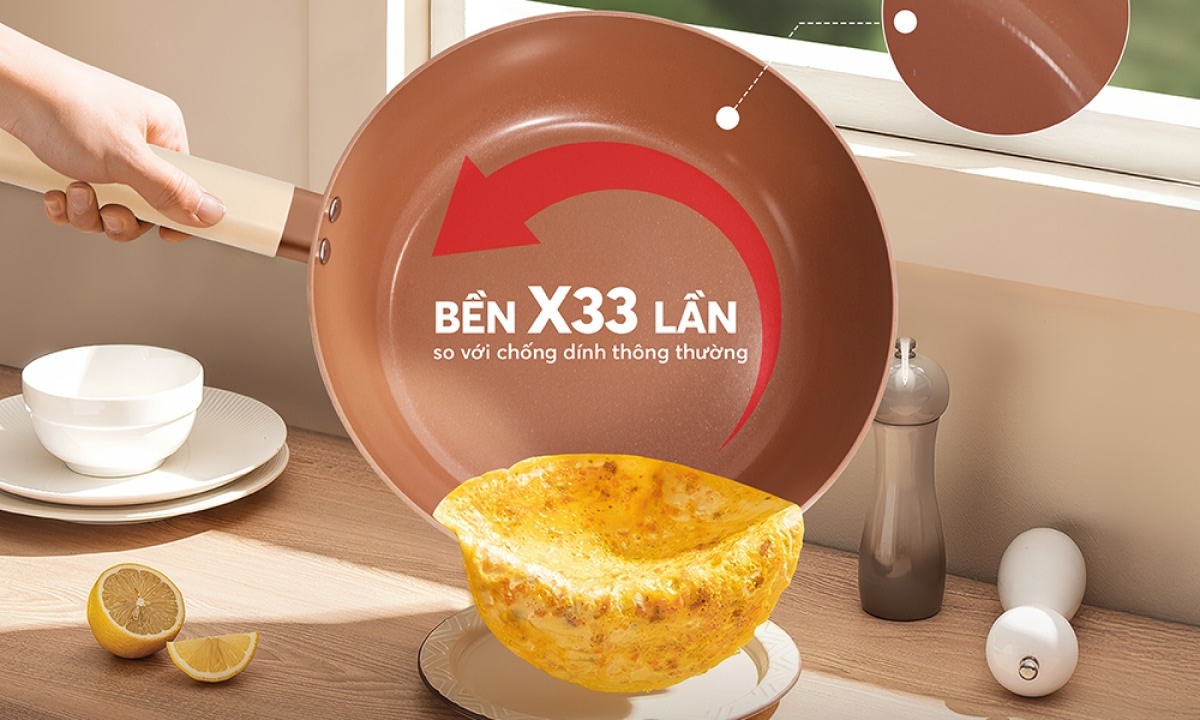 Chảo phủ sứ Nano đáy từ Sunhouse Healthy 20 cm SHG20MT1