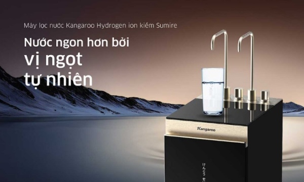 4 chế độ nước tiện lợi Máy hỗ trợ 4 chế độ nước gồm: ion kiềm, nước nóng, nước lạnh và nước khoáng tinh khiết. Người dùng có thể linh hoạt lựa chọn theo nhu cầu uống trực tiếp, pha trà, pha sữa hay nấu ăn, mang đến sự tiện nghi tối đa cho sinh hoạt hằng ngày.