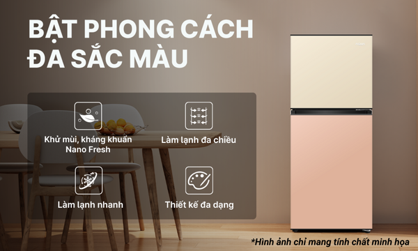Thiết kế gọn gàng, hiện đại Tủ lạnh Aqua Inverter 130 lít AQR-T160FA(GGN) sở hữu thiết kế nhỏ gọn với gam màu ghi nhã nhặn, phù hợp cho gia đình ít người, sinh viên hoặc không gian phòng trọ. Dung tích 130 lít đáp ứng đầy đủ nhu cầu bảo quản thực phẩm hằng ngày, đồng thời tô điểm thêm sự tinh tế cho gian bếp.