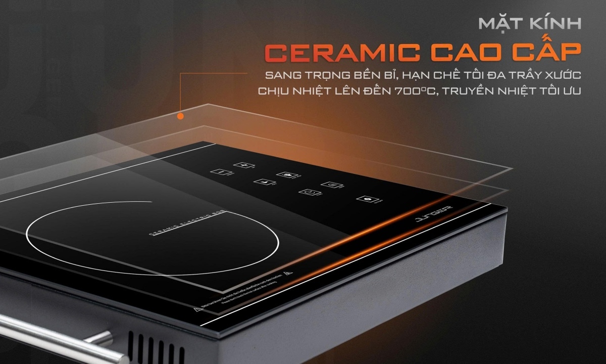 Bếp hồng ngoại Junger ASC-86 - Mặt kính Ceramic