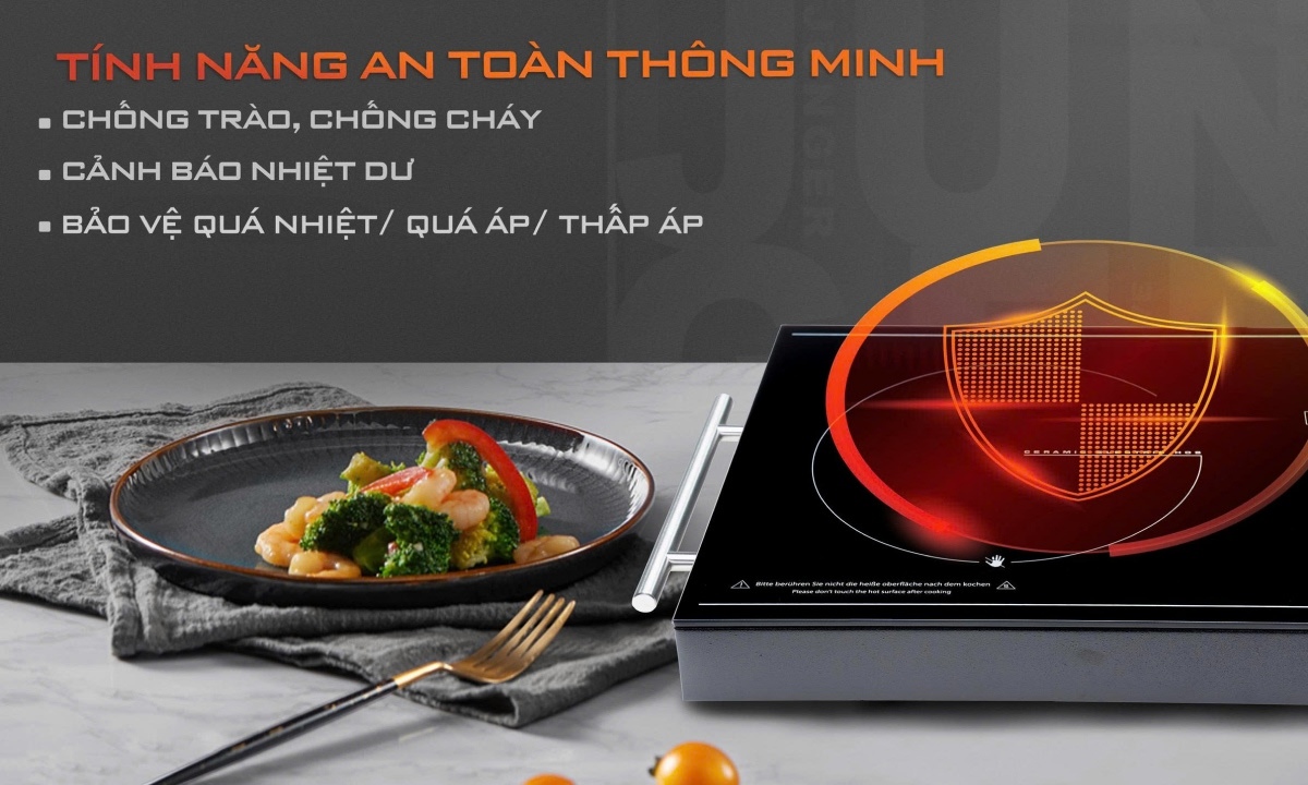 Bếp hồng ngoại Junger ASC-86 - An toàn người dùng