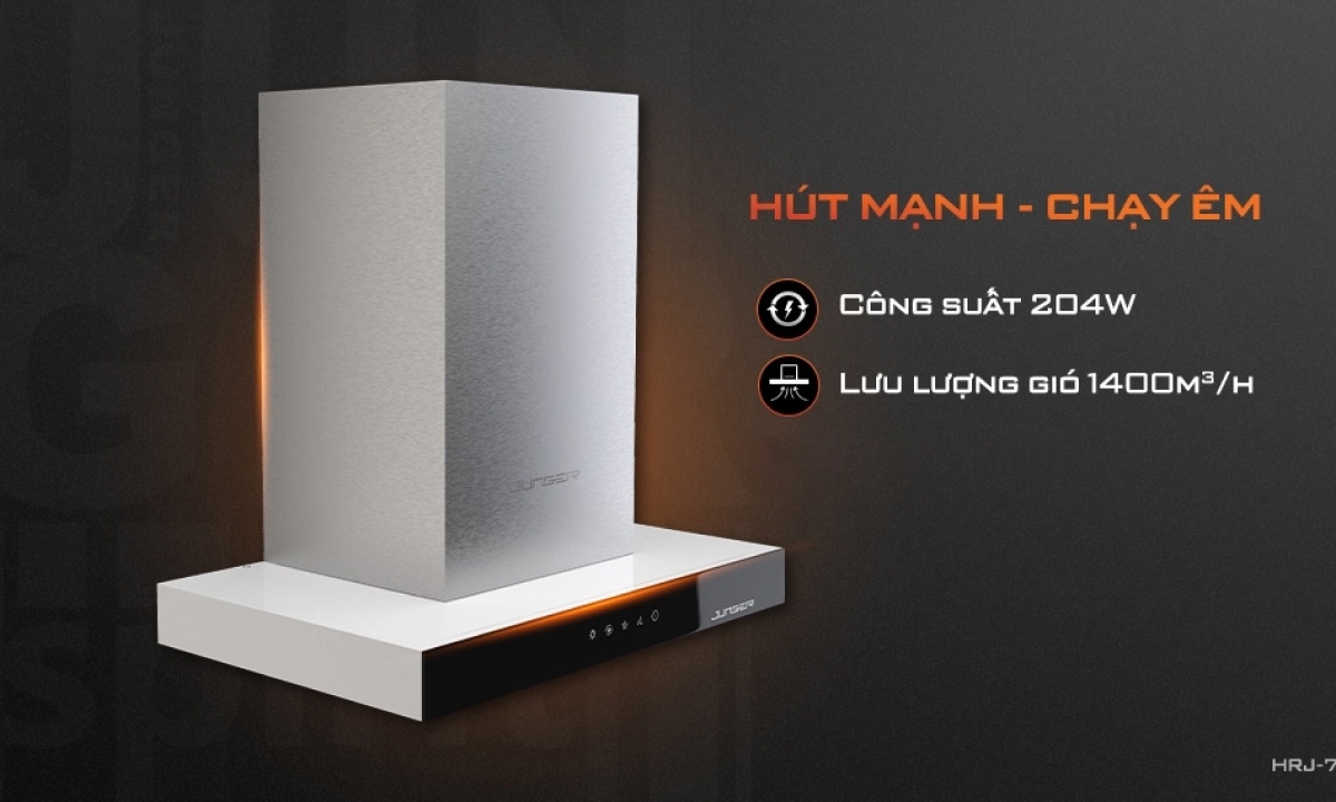 Máy hút mùi Junger HRJ-75 - Công suất hút 1400m3/h