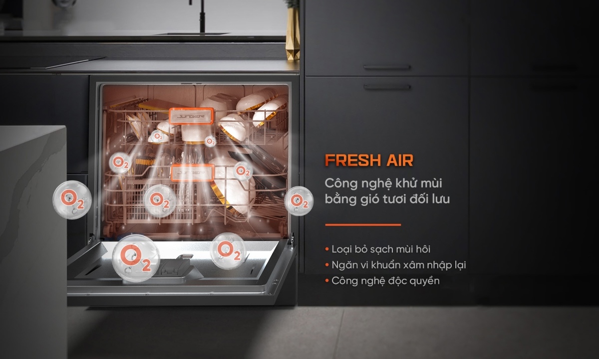 Máy rửa chén Junger - Khóa an toàn Trẻ em