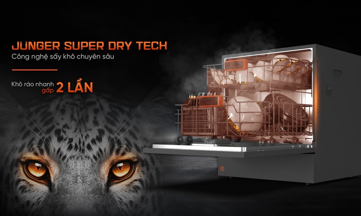 Máy rửa chén Junger - Báo muối và chất tẩy