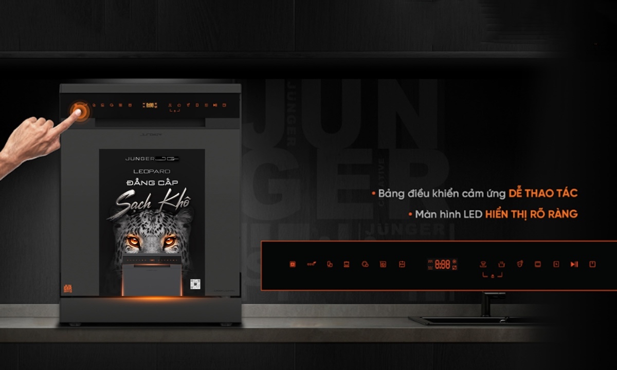 Máy rửa chén Junger DWJ-143 Vật liệu bền bỉ,