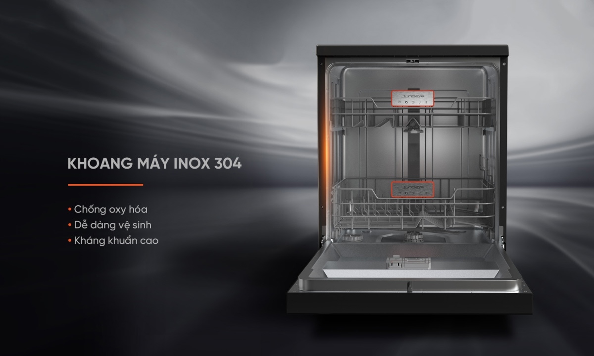 Máy rửa chén Junger DWJ-143 Vật liệu bền bỉ,