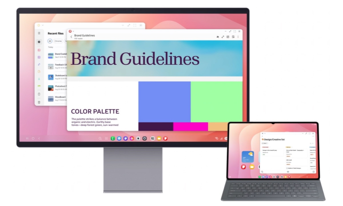 Chế độ Samsung DeX nâng cao Tab S11 hỗ trợ chế độ Samsung DeX với Extended Mode, biến máy tính bảng thành màn hình phụ cho laptop hoặc PC. Nhờ đó, bạn có thể làm việc đa nhiệm hiệu quả, mở rộng không gian hiển thị và tối ưu hiệu suất trong công việc.