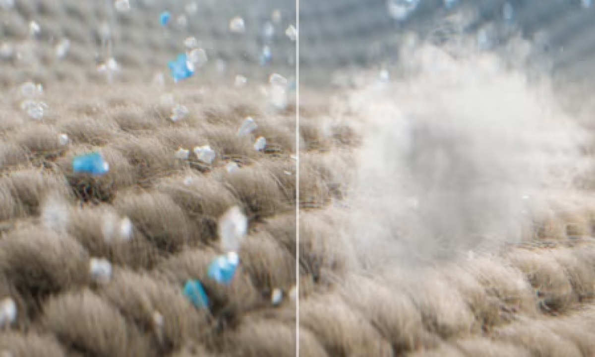 Không còn vết cặn chất giặt tẩ