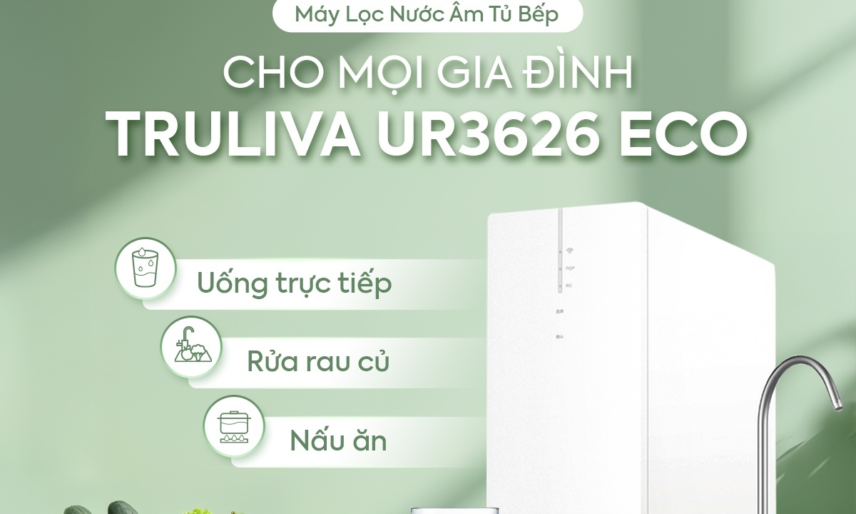 Máy lọc nước Truliva 2 lõi UR3626