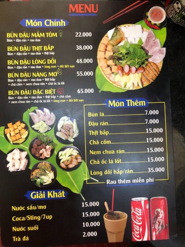 Quán bún đậu mắm tôm Nàng Mơ nằm tại Gò Vấp