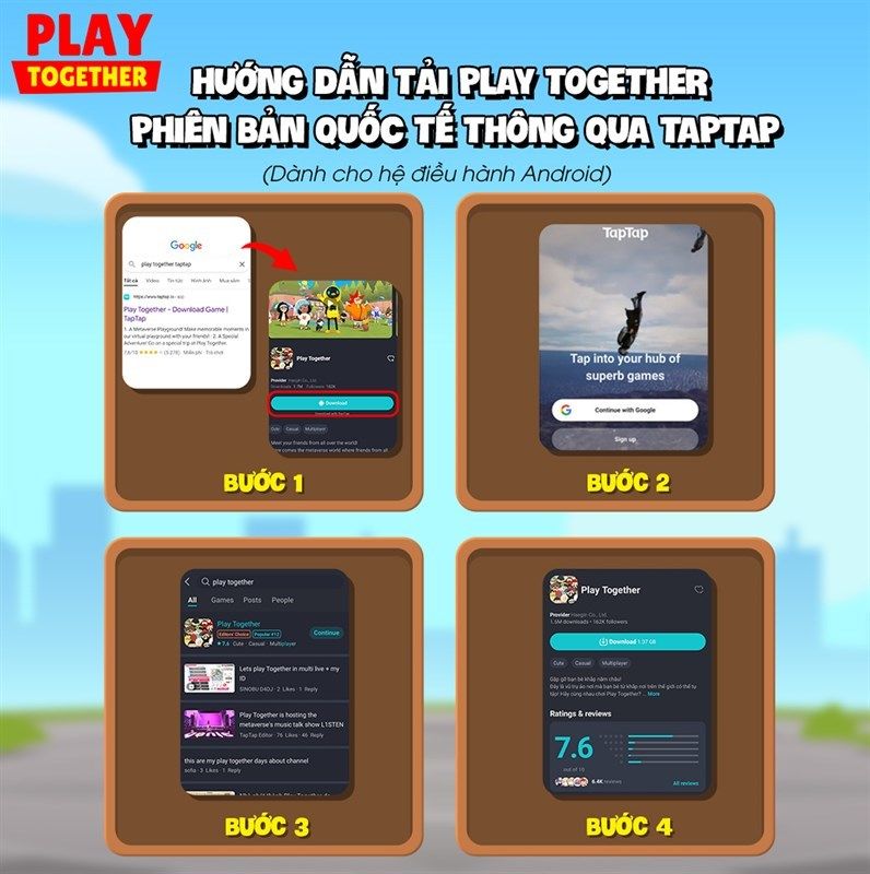Hướng dẫn cài đặt lại App Play Together bản quốc tế khi lỡ xóa trên Android