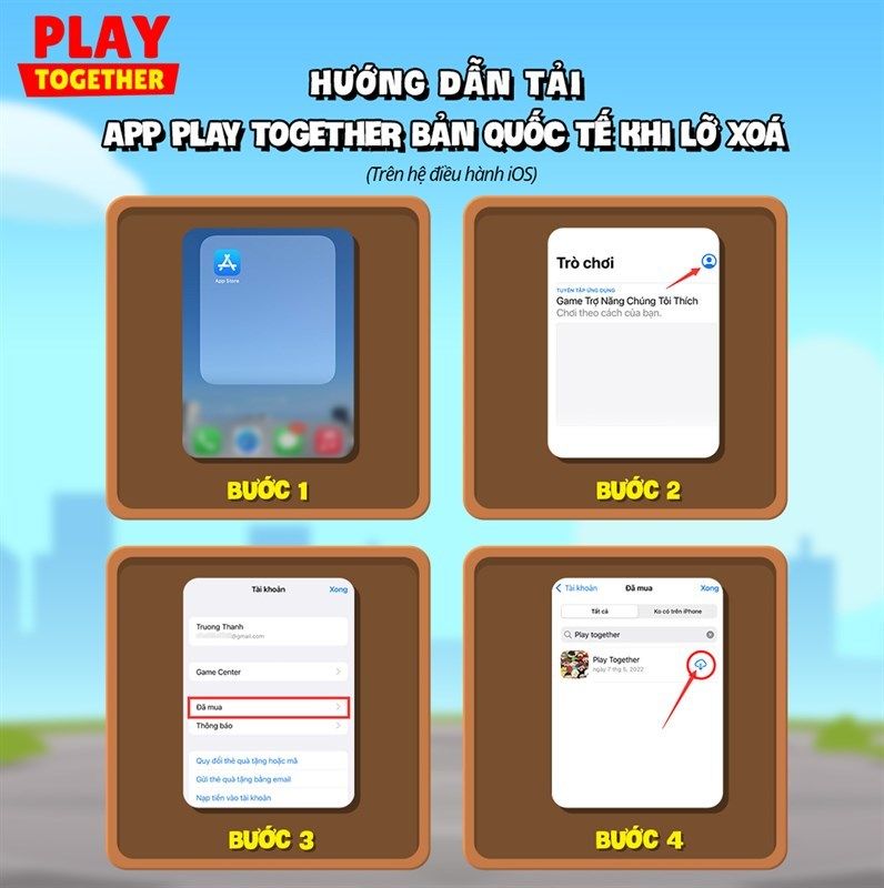 Hướng dẫn cài đặt lại App Play Together bản quốc tế khi lỡ xóa trên iOS