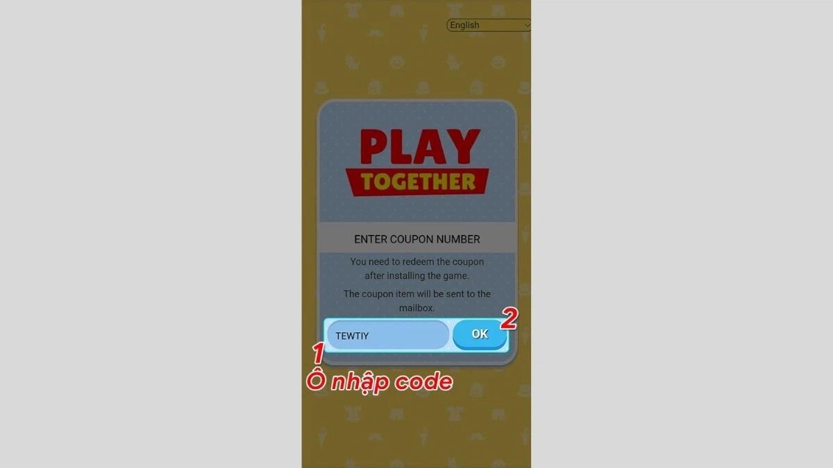 Truy cập vào đường link nhập code Play Together