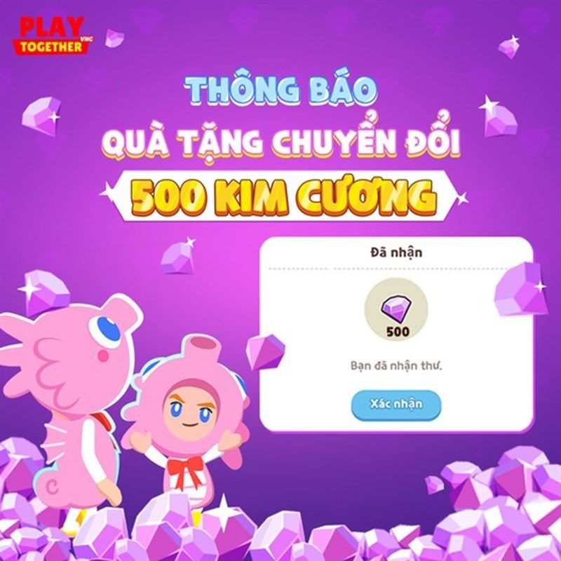 Cách nhận ngay 500 kim cương cho Play Together VNG