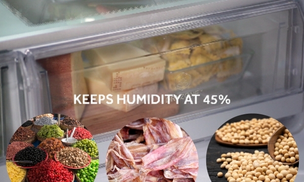 Tủ lạnh Aqua Inverter 456 lít AQR-M530EM(SLB) ngăn chuyên biệt trữ thực phẩm khô