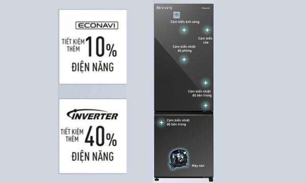 Tủ lạnh Panasonic Inverter 325 lít NR-BC361VGMV tiết kiệm điện