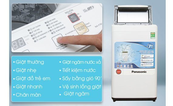 Máy giặt Panasonic 8 kg NA-F80VS7WCV giặt sạch quần áo tối ưu