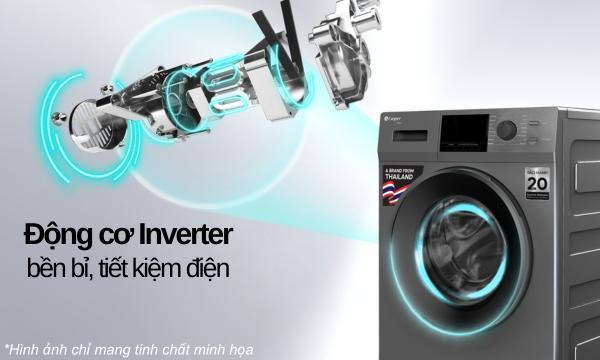 Máy giặt Casper Inverter 10.5 kg WF-105VG5 Vận hành êm ái, bền bỉ